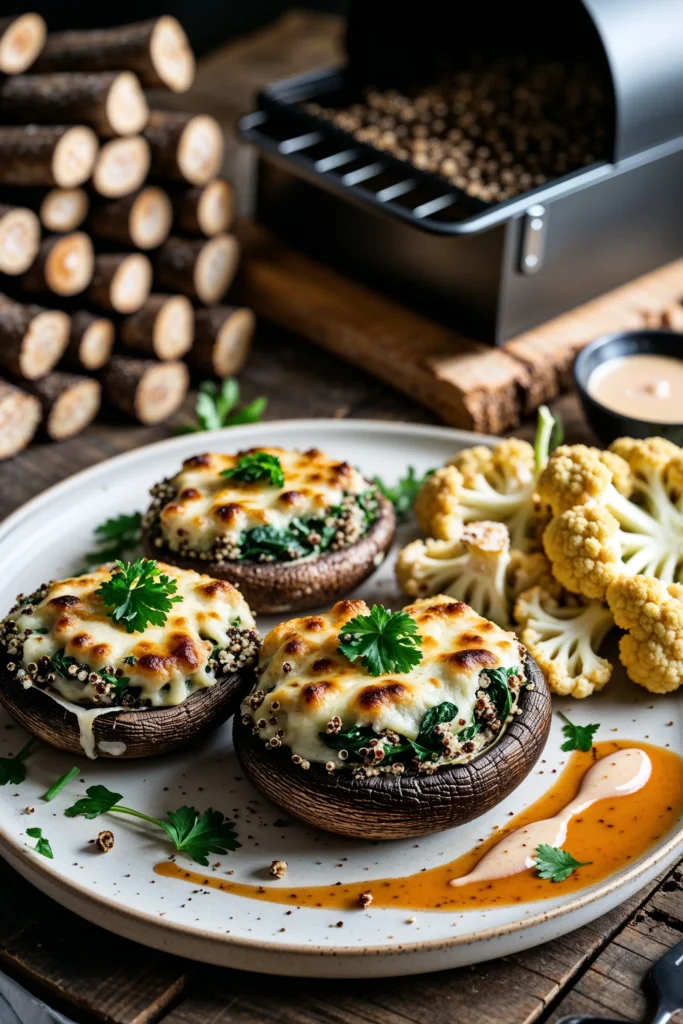 Stuffed portobello mushrooms