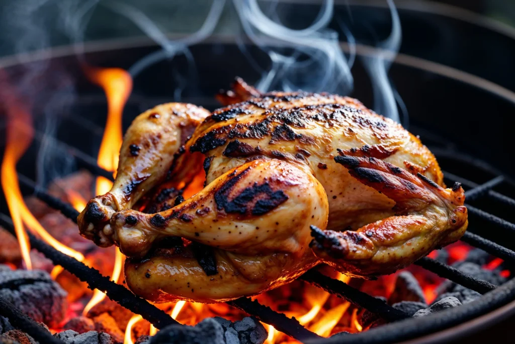 Grilling Pollo Loco chicken