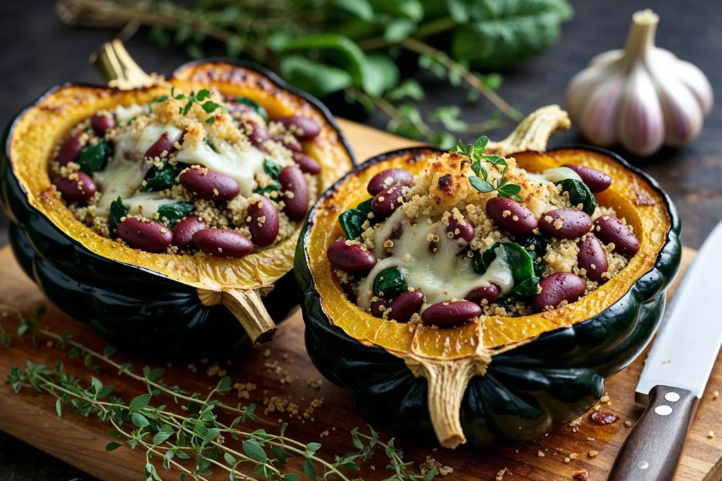 stuffed squash with kidney beans