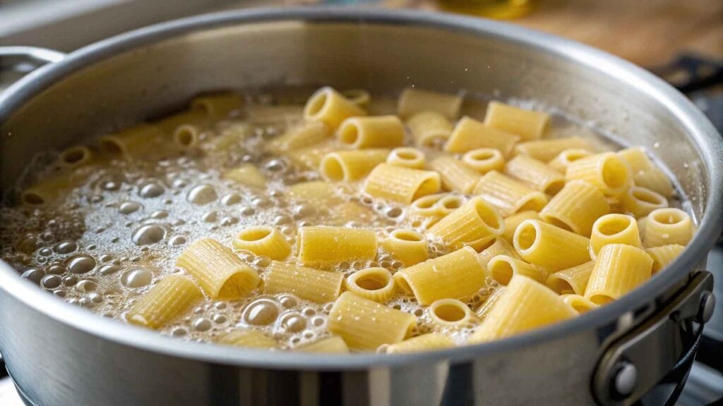 Boiling ditalini pasta