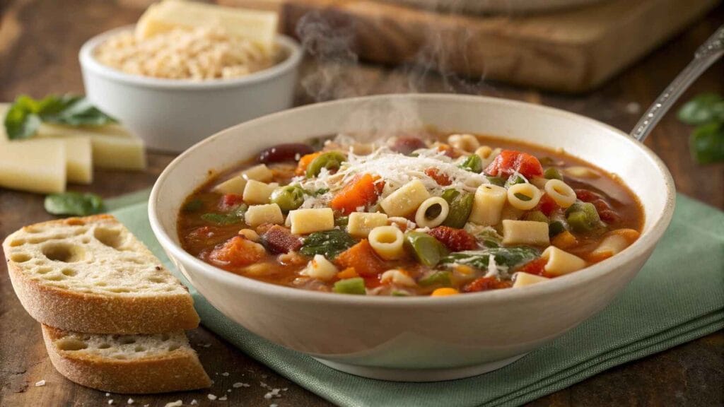 Ditalini pasta with vegetables